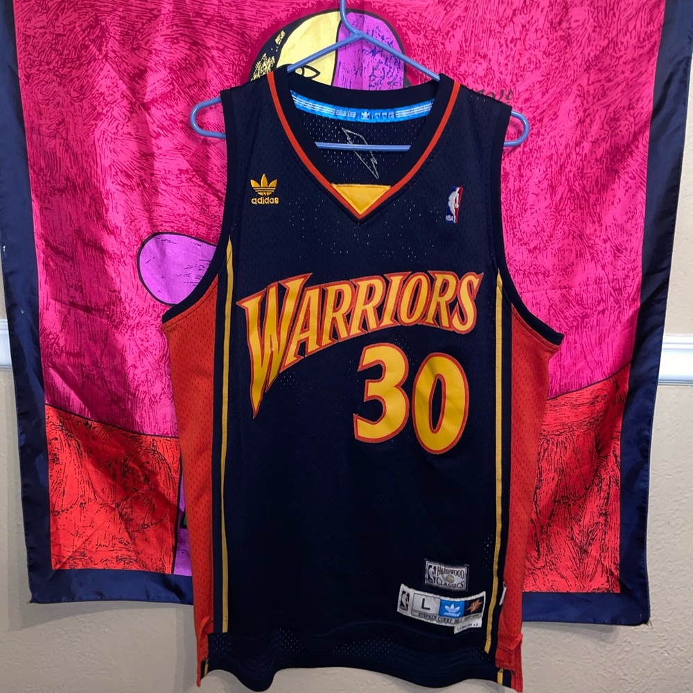 Stephen Curry NBA 09-10 Rookie Adidas Official MVP Authentic Jersey Warriors